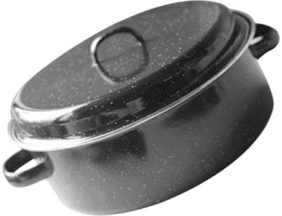 BEBEMOKO Enamel Roasting Pot Household Cooking Supply High-Temperature Resistant Smooth Design for Safe Use for Home Outdoor Grilling Distribution