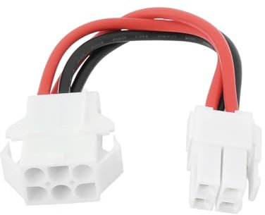VGOL 1 Stück 12-V-Netzteil-Stromkabeladapter 6-polig auf 4-polig 14 AWG Autoradio-Stromkabel Kompatibel mit ICOM, Kenwood, Yaesu-Radio PS85 (17 cm)