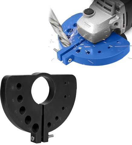 Drill Bit Sharpener - Accesorio de taladro de ángulo derecho, afilador de accesorios para todas las puntas, herramienta de amoladora de brocas eléctrica, multi-especificación (negro)