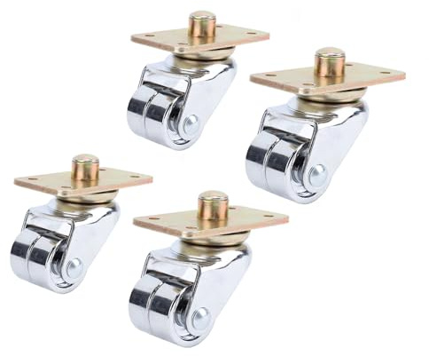 Joyance Metal Caster Wheel Piano Caster Wheel 360 Degree Rotatable Swivel Caster Wheel, Pack of 4, Metal Caster Wheel for Furniture, Bookshelf, Sofa