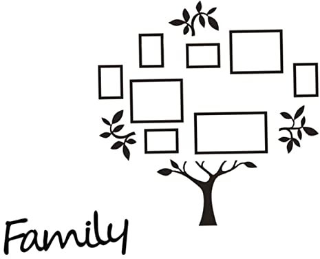 NULYLU 1satz Wandtattoo Foto Baum Wandsticker Schwarz Kreatives Wanddekor Für Wohnzimmer Und Schlafzimmer Einfach Anzubringen Langlebig Für Glatte Oberflächen