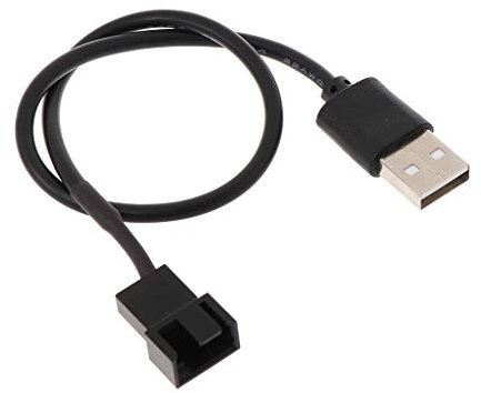 Yooghuge Cavo adattatore di alimentazione USB 2.0 A maschio a 3 pin/4 pin PWM 5 V USB manicotto per ventola cavo connettore adattatore case