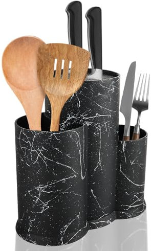 3 en 1 Blocs à Couteaux Vides Universel, Support à Couteaux De Cuisine, Rond Rangement Couteaux de Cuisine, Porte Couteaux Ustensiles, Support de Ustensiles De Cuisine, pour Gain Place Couteaux