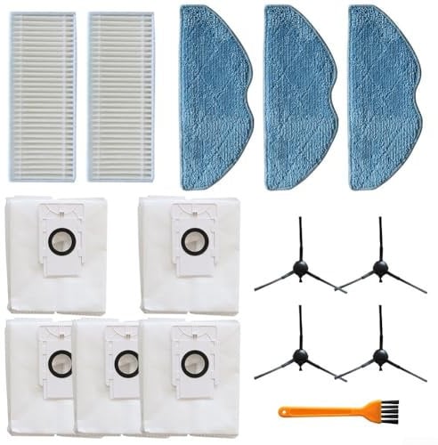 Set di pezzi di ricambio per EZVIZ per RE4 Plus/per robot aspirapolvere RE5 Plus, filtri, salviette, sacchetti per polvere, spazzole laterali, accessori per pulizia e manutenzione efficaci, accessori