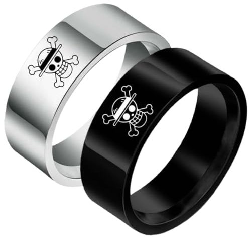 YOLMUNA 2 Stück One Piece Ring Edelstahl Spinner Ring Cool Gedrehter Kette Ring Bandring Engagement Ring Eheringe 8mm Breit