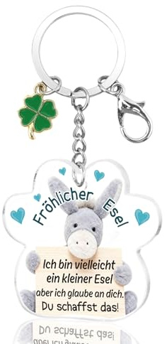 Nudoraw Tiere Geschenke Weihnachten Schlüsselanhänger Tiere Geschenk für Frauen Neujahrsgeschenke Glücksbringer Motivationsgeschenk Viel Glück Geschenk Valentinstag Geschenke für Mädchen Tochter