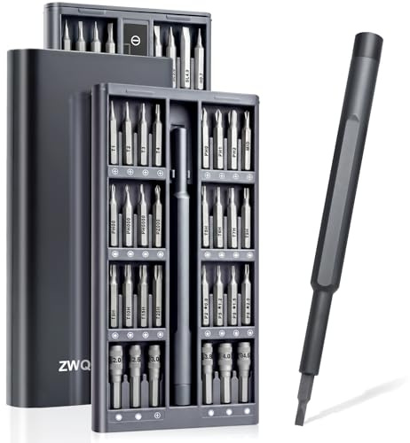 63 en 1 Juego Destornilladores Precisión,Magnético Destornillador Pequeño | Destornillador Gafas, Kit de Reparación Portátil para Móvil, MacBook, Portátil, PS5, PC, Xbox, Switch, Gafas y Relojes