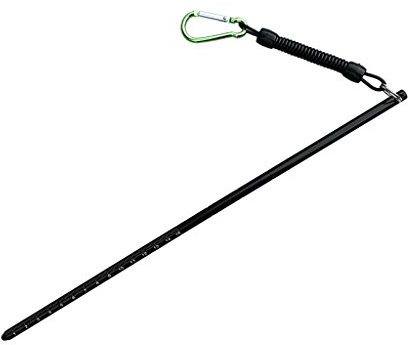 MagiDeal Portable, versetzbar Tauchen Riffstab Zeigestab mit Spiralkabel und Karabiner Karabinerhaken, Schwarz