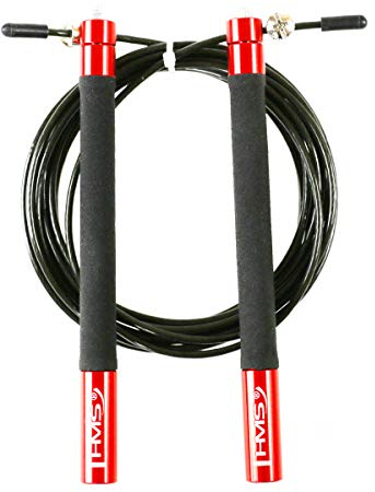 HMS Springseil Speed Rope Hüpfseil Aluminium Sprungseil Fitness Box Crossfit SK54 (Rot)