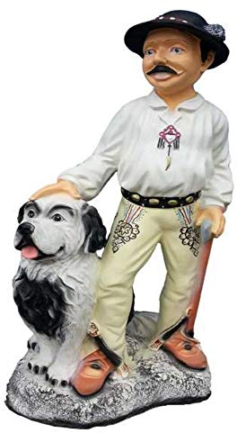 XL SCHÄFER MIT Hund 100cm hoch Gartendekoration Garten DEKO Figur DEKOFIGUR