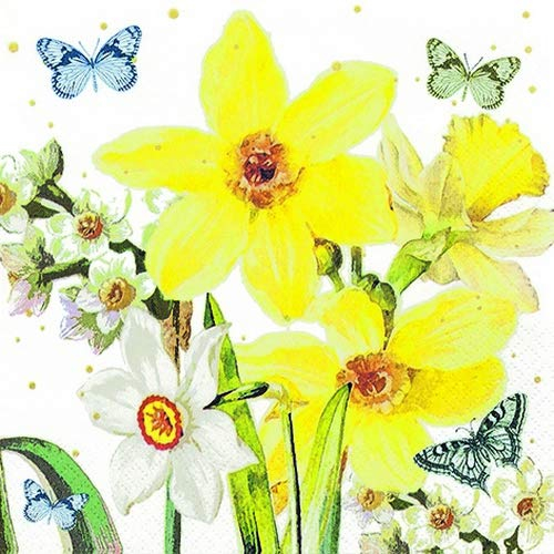20 Servietten Narzissen in voller Bl?te | Blumen | Frühling | Ostern 33x33cm
