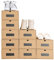 20er Boxen-Set mit Sichtfenster & Schublade, Schuhkarton Pappkarton aus Kraftpapier, Aufbewahrungsboxen stapelbar, Schuhschachtel, Schuhbox Spielzeug-Box Aufbewahrung für Zubehör & Accessoires