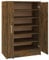 vidaXL Meuble à Chaussures Porte-Chaussures Etagère à Chaussures Armoire de Rangement Entrée Couloir Chêne Fumé 60x35x92 cm Bois d'Ingénierie
