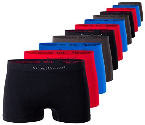Vincent Creation 12er Pack Herren Seamless Boxershorts-Pant, Nahtlose Retroshorts, geschmeidig weiche Microfaser