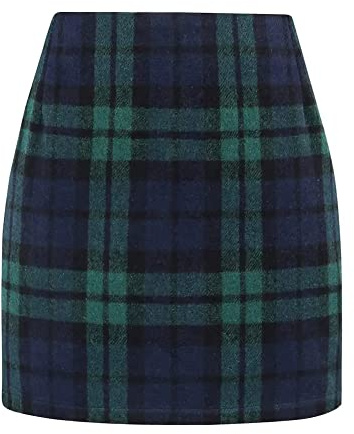 Kinghua Mini jupe crayon moulante taille haute en laine pour femme