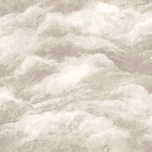 Belgravia Décor Cloud Wallpaper - Modern Wallpaper for Living Room, Bedroom, Hallway - Decorative Luxury Nature Wall Paper with Dreamy Cloud-Like Effect (Cloud,White)