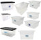 Vivo Technologies 6L Plastic Storage Boxes Pack of 5 Clear Box with Lids Durable Stackable Nestable Container for Home Office Kitchen