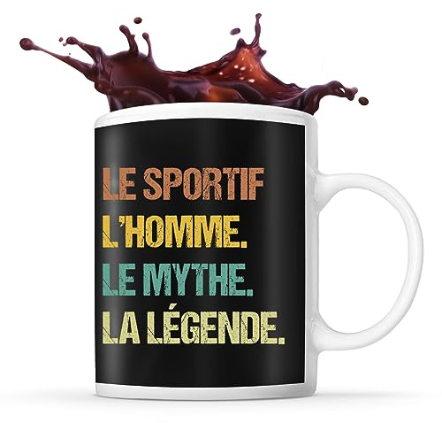Planetee Tasse Sportif Légende Vintage | Mug homme Humour idée cadeau anniversaire collègue ami
