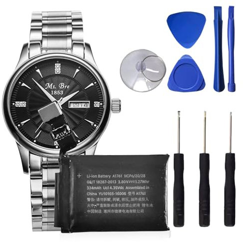 XITAIAN Batería de repuesto de 3,8 V, 1,27 W, 334 mAh, A1761, compatible con Apple Watch Series 2 de 2ª generación Smartwatch Series 2 2nd 42 mm A1758 de 2ª generación con kit de herramientas