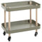 HAKU Möbel desserte Vert, Nature, Bois Massif, métal - Dim.: L 50 cm x H 47 cm x P 30 cm, Style: Modern