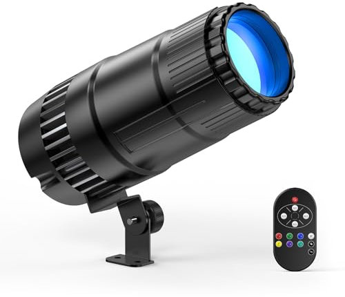 30W Licht Pinspot 4 en 1 RGBW LED Punktstrahler 4 Modi Mini Strahl Spot Bühnenlicht Leuchte mit Fernbedienung Spiegelkugelprojektor für Bar Disco Tanzhallen Party Hochzeit