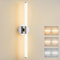 Actask LED Wandleuchte 360° Wandbeleuchtung Innen Wandlampe Wasserdicht IP44 57cm 8W 800Lumen 3CCT Einstellbar 3000K 4000K 6000K Badleuchte Bilderlampe Für Wohnzimmer Badzimmer Schlafzimmer - Chrom