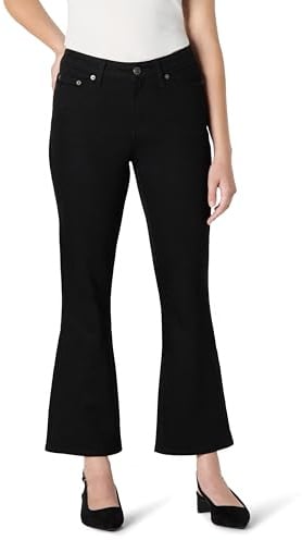 Amazon Essentials Mujer Vaqueros Tobilleros Ligeramente Acampanados de Tiro Medio y Elasticidad Media a la Moda