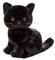 AQCQDQ Katze Plüschtier,26 cmPlüschkatze Stofftier Katzen Die Aussehen Plüsch,Katze Kuscheltier,Katze Puppe Gefüllte Lebensechte Katze Plüschtier,Stofftier Katze für Babys Jungen,Mädchen (schwarz)