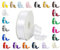 25 m Rollen doppelseitiges Satinband in verschiedenen Breiten und Farben (weiß, 10 mm x 25 m)