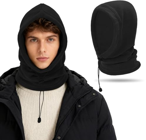 TAGVO Winter Sturmhaube Mütze Halswärmer Fleece Thermo Gesichtsmaske für Herren Damen Winddicht Skifahren Wandern Radfahren Snowboarden