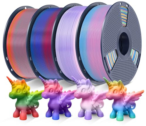 SUNLU 4KG PLA Rainbow Filament 1.75mm, 3D Drucker Filament Regenbogen PLA