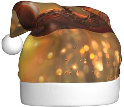 WHJDPP Eichhörnchen Peeling Eichhörnchen Bild Weihnachtsmütze für Erwachsene geeignet für Halloween, Weihnachten und Neujahr