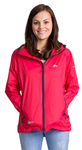 Trespass Qikpac, Giacca Antipioggia Impermeabile compatta Donna, Lampone, M