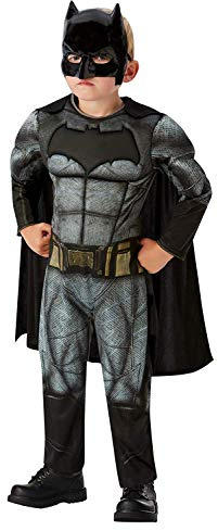 Rubies Official DC Justice League Batman Deluxe, Children Costume - Age 9-10 Years, Height 140 cm Halloween