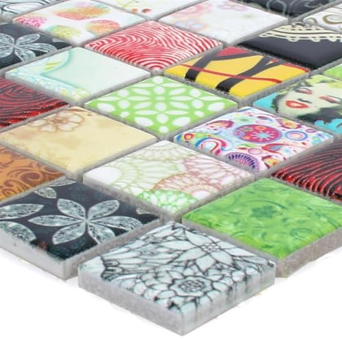 Mosaikfliesen Keramik Dia Bunt