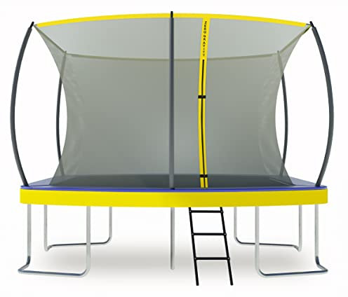 ZERO GRAVITY Ultima 5 Rectangular Barrel Trampoline in 3 Sizes. High Specification with Safety Enclosure Netting and Ladder (12ft x 8ft Barrel)