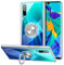 Vunake für Huawei P30 Hülle Silikon Phone Case TPU Slim Cover Transparent Ultradünn Handyhülle mit 360 Grad Ring Stand Magnetische Autohalterung Schutzhülle für Huawei P30-Clear
