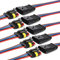 YETOR Way Auto Wasserdichter elektrischer Steckverbinder, 4pin Stecker Autoelektrischer Kabelverbinder mit Kabel 16 AWG Marine für Auto, LKW, Boots- und andere Kabelverbindungen. (5 Pack)