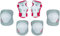 Nijdam Skate Protector Set – White Out – bianco/fucsia – M