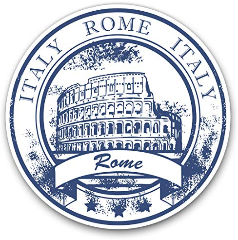 Vinyl-Aufkleber (2 Stück) 10 cm – Italien Rom Italien Flagge Karte Aufkleber für Laptops, Tablets, Gepäck, Scrapbooking, Kühlschränke, 5928