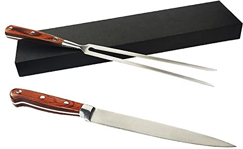 DUEBEL Kitchen Knife Set Chef Knife Set Professional Carving Knife Meat Fork Carving Set Steak Fork and Knife Set of 2