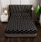 Damier Spannbettlaken 90x200cm Schwarz geometrisches Gittermuster Spannbetttuch Weiche Mikrofaser Boxspringbett Bettlaken geeignet für Matratzen von 30cm