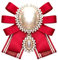 KABELIFE Schleife Brosche Damen Mädchen Schleifenbrosche Schleifen Mit Strass Schmuck Brosche Glitzer Kristalle (Rot)