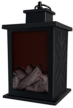 ohfruit Künstlicher Kamin Deko Weihnachten Rechteck Kamin Laterne Dekor Praktisch Schwarz S