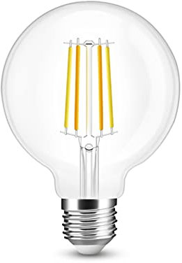 GLEDOPTO E27 7 Watt ZigBee Smart Filament CCT Leuchtmittel kompatibel mit Philips Hue*, Alexa & Google (Bridge erforderlich), 2200-6500K (G95, Klar)
