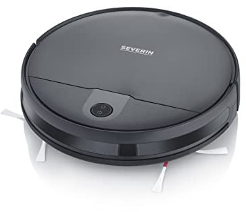 SEVERIN Saugroboter mit Fernbedienung, leistungsstarker Staubsauger Roboter für Hartböden und Teppiche, Putzroboter mit Stufenerkennung und Gyro-Navigation, platingrau, RB 7026