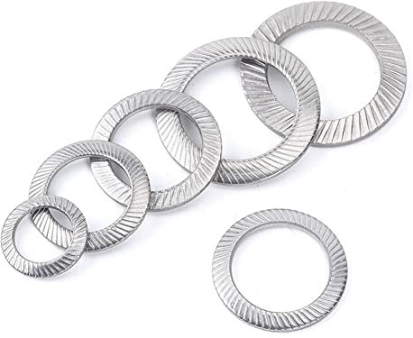 CONPHERON M8 Rondelle di Sicurezza Seghettate Autobloccanti Rondelle di Bloccaggio Seghettate Acciaio Inox 304