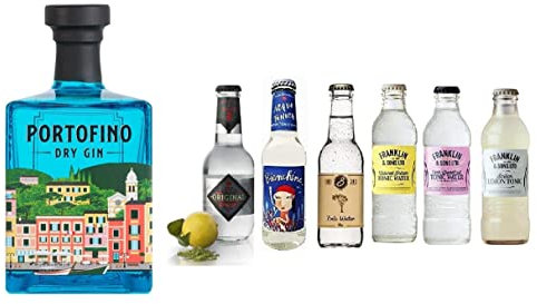 Portofino Dry Gin 50cl 43% + Selezione di 6 Toniche Internazionali