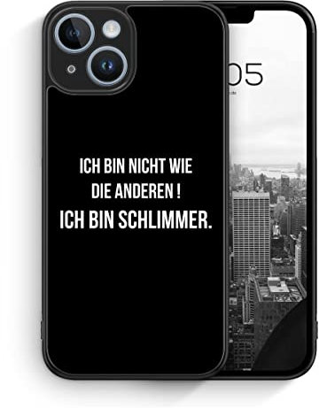 Ich Bin Nicht Wie Die Anderen BK - Silikon Hülle für iPhone 14 - Spruch Lustige Witzige Humorvolle Komische Spaßige Deutsche Coole Lässige Jungs Mädchen Jugendliche Freche Fiese Gemeine Schutzhülle Ha