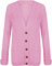 Purple Hanger New Women’s Ladies Long Sleeve Button, Front Pocket Chunky Aran Cable Knit Grandad Cardigan, Sweater Plus Size (16-18, Baby Pink)